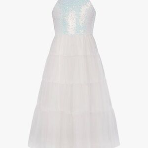 Elegant White and shimmer bodice Kids Dress